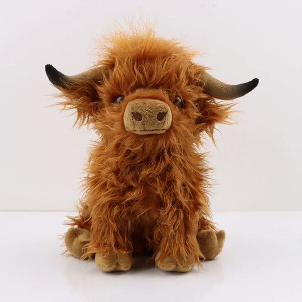 2026 New Highland Cow Plush Toy Adorable Realistic Stuffed Animal With Long Fluffy Hair Soft Cuddly Gift For Kids Children Collecto Toys