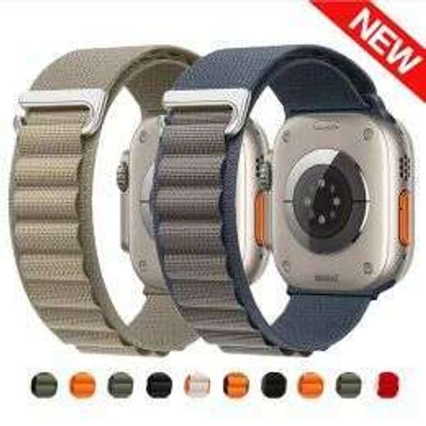 Watch Band C Buckle Two-Section Alpine Modified Ultra Loop Nylon Strap Compatible with Apple iWatch