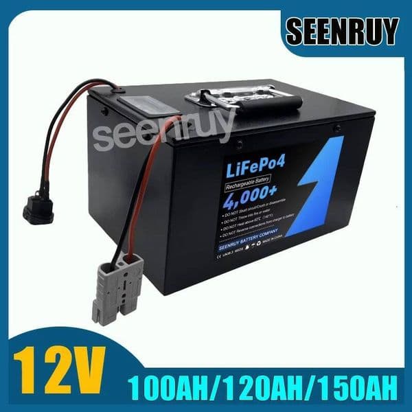 LI-IRON 12V 100AH 120AH 150AH LIFEPO4 Battery Free Charger with Smart BMS For RV Camping Energy Storage System