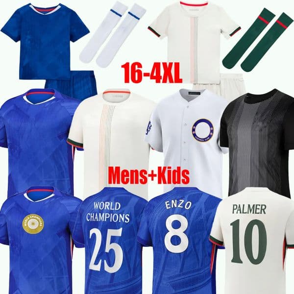 25 26 ChelseaS Soccer Jerseys CFC Kits Enzo Nkunku Palmer Mudryk Sancho Caicedo Disasi James Sterling Nkunku ChelseaS Jackson Fans Player Version Football Shirts