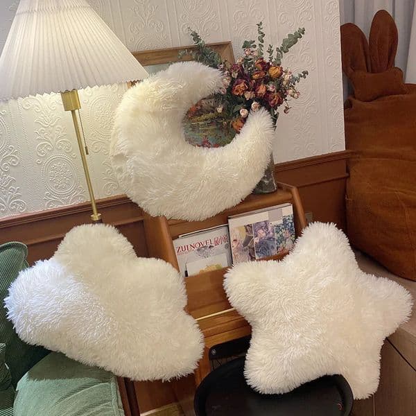 Cloud Plush Pillow White Stuffed Soft Star Throw Pillow Moon Cushion Baby Kids Pillow Sofa Home Decor Girls Pillow Cushion 250729