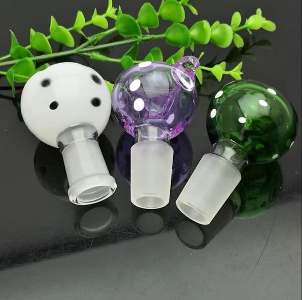 Glass bubble head with crooked hook Wholesale Bongs Oil Burner Pipes Water Pipes Glass Pipe Oil Rigs Oil