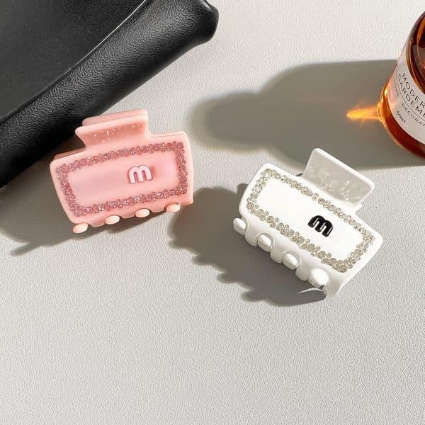 Sparkly Rhinestone Letter Hair Claws Special Letter Claw Clamp Clips for Gift Party Fashion Hair Accessories