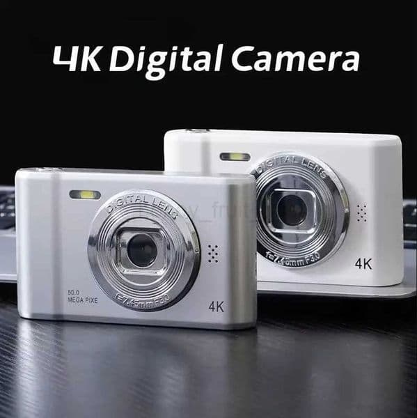 4K Digital Camera 50 Megapixels HD Photography Travel Selfie Camera 2.4 inch SCREEn Entry-Level Kids Campus Selfie Camera T250731
