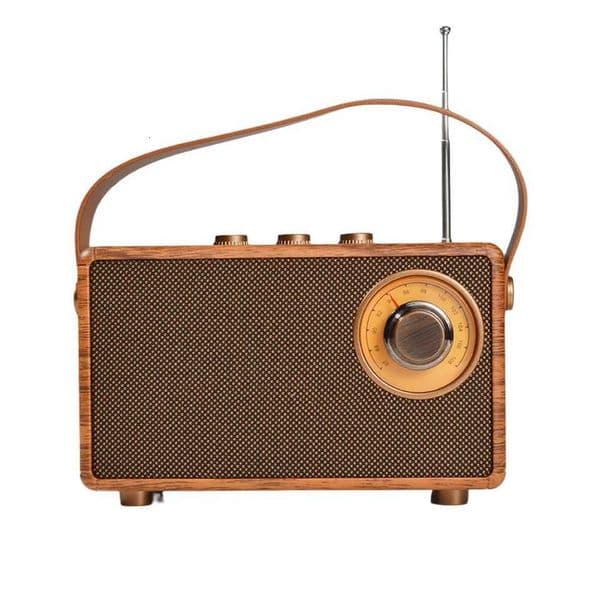 Retro Portable Wireless Speaker High-Quality Powerful Stereo Sound Box Vintage FM Rechargeable MP3 Player XJ250731