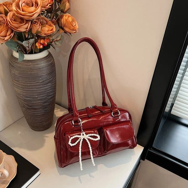 Fashionable Underarm Bow Bag for Women 2024 Korean Edition Simple Leisure Pillow Trendy Versatile Shoulder 250725