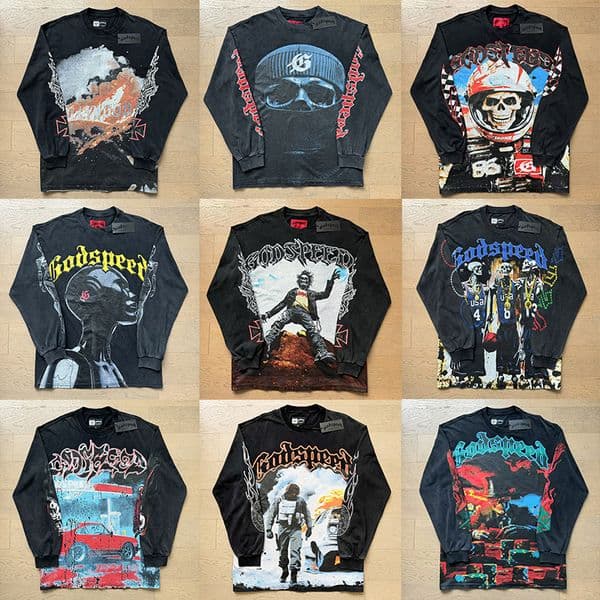 t shirt long sleeve designer graphic tee tshirt mens womens casual loose hip hop rock streetwear long shirt