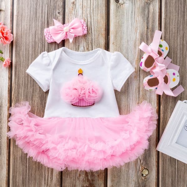 Baby Girl Clothes 1st Birthday Dress Outfits Set 1 Years Bebi Girls Boutique Clothing Christening Dresses For Toddler Girls