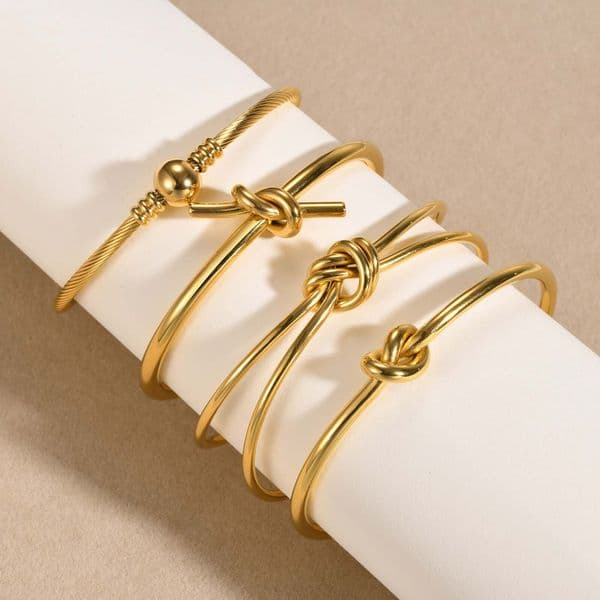 Open Designer Bracelet, Knot Fashion Bracelet Cross-border Wholesale Simple European And American Women's Style Jewelry