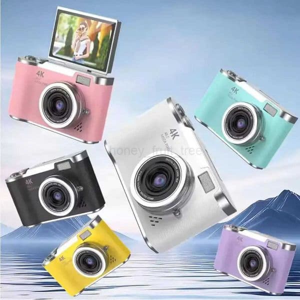4K CCD 8X Digital Zoom Digital Camera for Students 48MP Compact Digital Photography Camera 180Flip Screen Selfie Camera RENEAR T250731