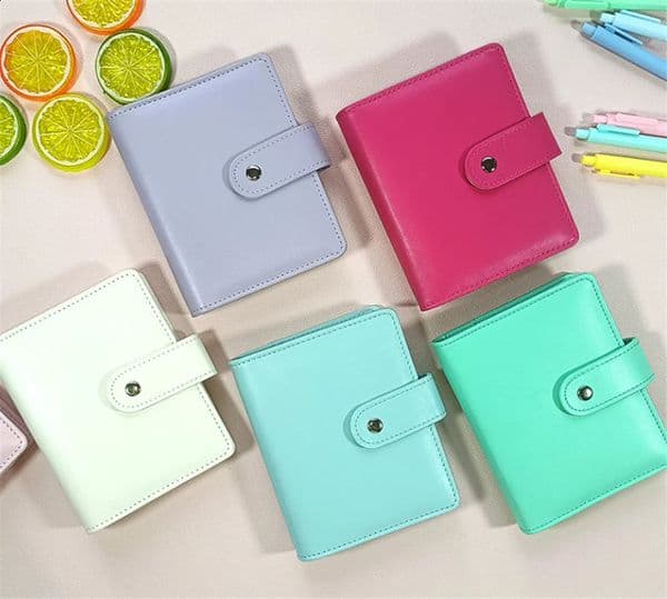 A7 Macaron Color 6 Ring Binder PU Clip-on Notebook Leather Loose Leaf Notebook Cover Notebooks Journal Kawaii Stationery 250729