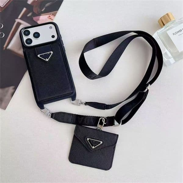 Designer Wallet Phone Cases For iPhone 17Pro Max 17 16pro 16 15 14 13 Fashion Purse Card Holder Pocket Bag Luxury Crossbody Shoulder Strap Cover Lanyard Case