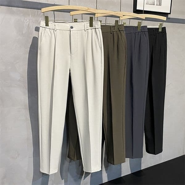 Mens casual pants Korean classic fashion business 250314