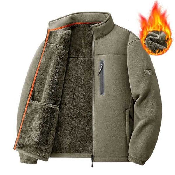 Mens Outdoor Fleece Jacket Autumn Winter Thickened Polar Fleece with Added Insulation New Season Warm Casual CoatXJ251101