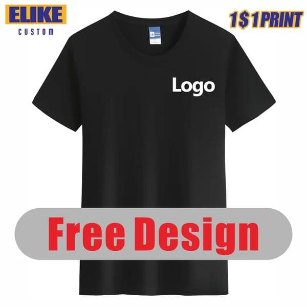 10 colors of pure cotton T-shirts custom printing mens and womens tops personal embroidery company ELIKE S-4XL 250328BJ