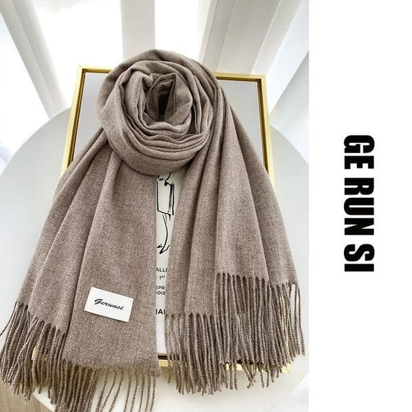 Scarves Z0302 plaid scarf womens autumn and winter new coldproof warm neck thickened tassel shawl manufacturers wholesale