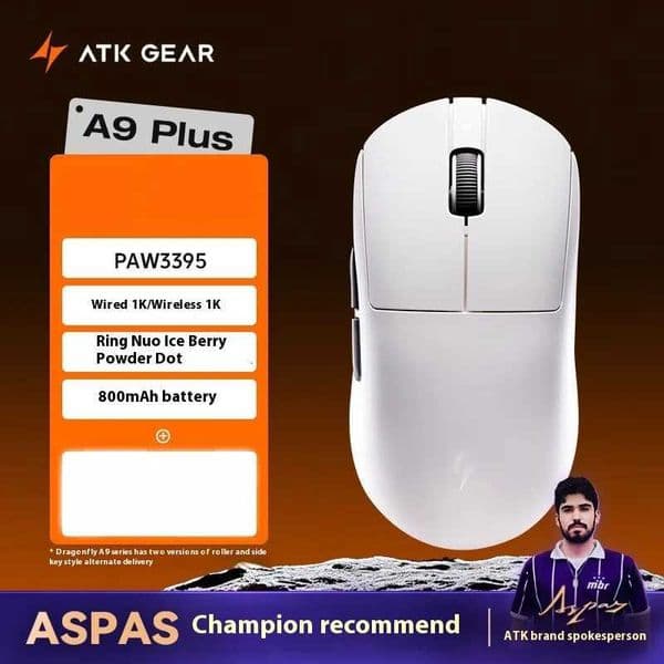 ATK A9 Ultra Wireless Gaming Mouse Tri Mode 8K 53g Lightweight A9A9 SEA9 PlusA9 Pro Gaming Mouse Esports PC Customized Gift X2511011