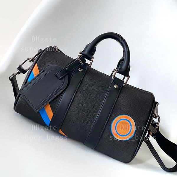 Mirror quality Designer bag Unisex 25 Boston Hobo 25CM coated canvas genuine leather Crossbody bag Luxury Shoulder Bag With Box MLK01B4