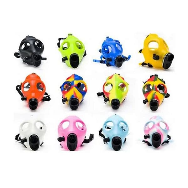 Hookahs Skull Silicone Mask Creative Acrylic Smoking Pipes Gas Mask Acrylic Tabacco Pipe Wholesale