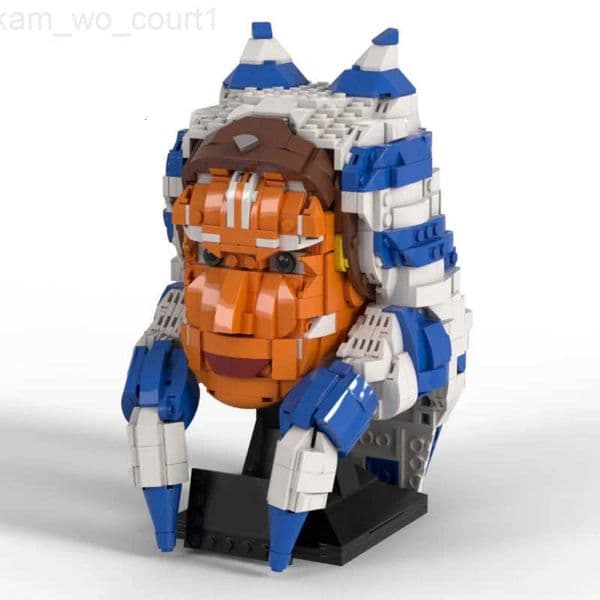 1123pcs Moc Star Battle Ahsoka Tano Head Helmet Collection Building Blocks Creative Assembly Bricks Toy Present M251101