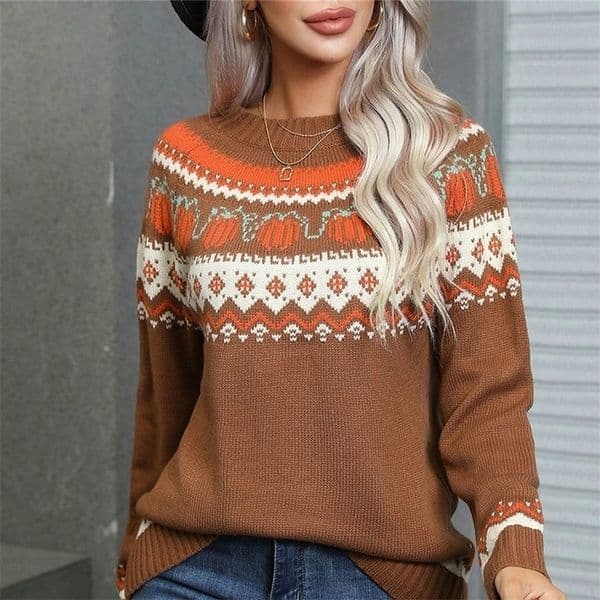 Women Casual Sweaters Christmas Knitwear Tops Female Long Sleeve Soft Warm Outerwear O Neck Autumn Winter Streetwear 251031