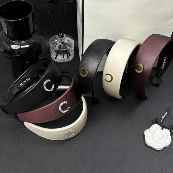 Designer Leather Headband Vintage Wide-brimmed Thicken for Women Enhance The Top of The Skull Classic Luxury Hair Accessories Street Fashion High-quality