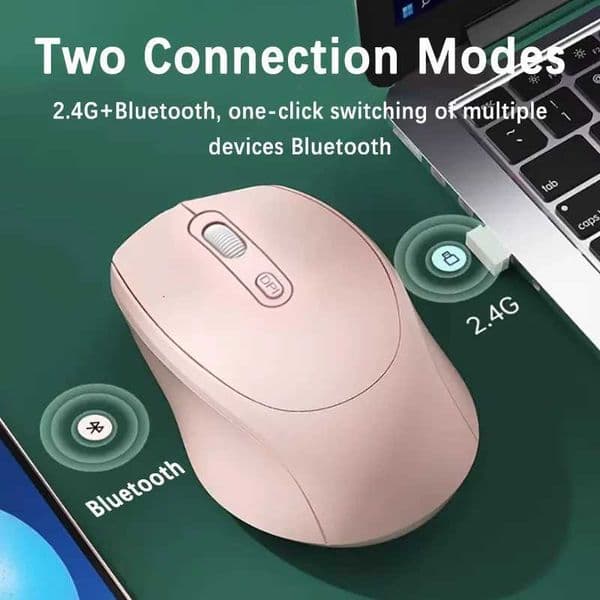 Wireless Gaming Mouse 24G Bluetooth 52 Rechargeable RGB 1600DPI Optical Mouse for PC Laptop Computer X251101