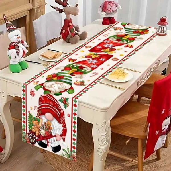 Christmas Table Runner Faceless Table Flag Christmas Decorations For Home 2025 Xmas Navidad Noel Gifts New Year TableclothXJ251101