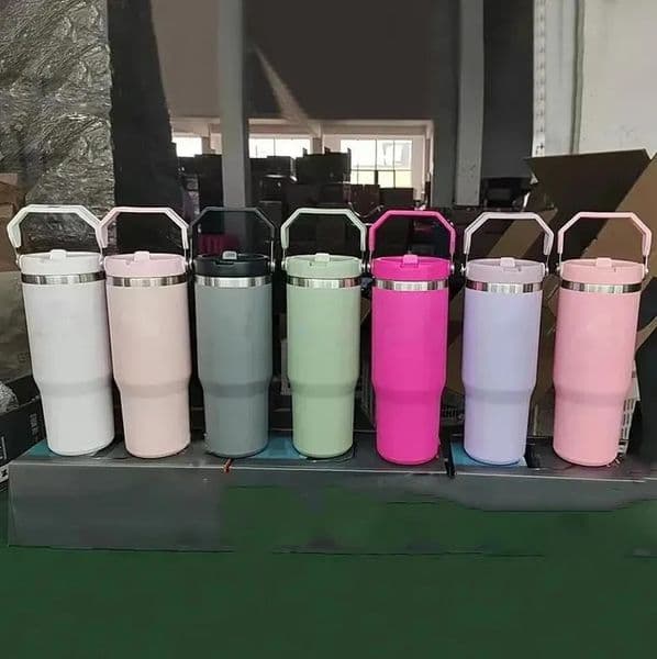 2026 Cobranded Water Bottles 20Oz 30Oz Heat Preservation Stainless Steel Tumblers With Handle Outdoor cologne Large Capacity Car Mugs Leakproof Flip perfume Cup
