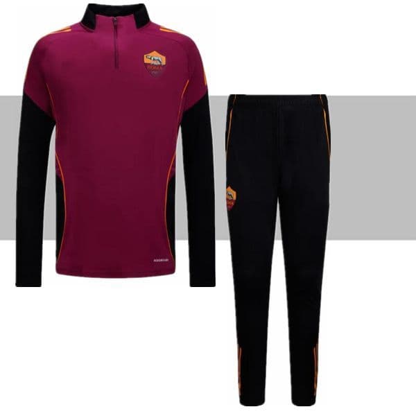 2025 2026 half zipper Roma kids and adult tracksuit jacket soccer jersey 25 26 tracksuit training Half pull long sleeve LONG zipper sets kit 889