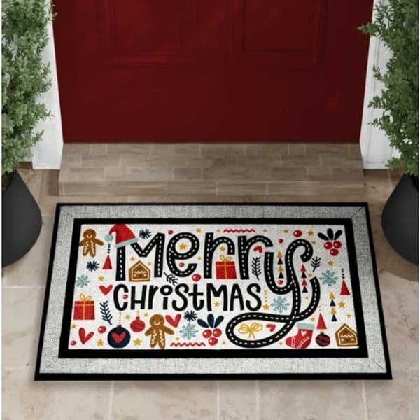 Christmas Door Mat Christmas Outdoor Decor Living Room Bedroom New Years Home Decoration Rugs X251101