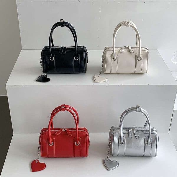 Korean Style Structured Commuter Niche New Single Shoulder Crossbody Bag Fashionable High-End Heart-Shaped Handbag For Female Office Workers B5