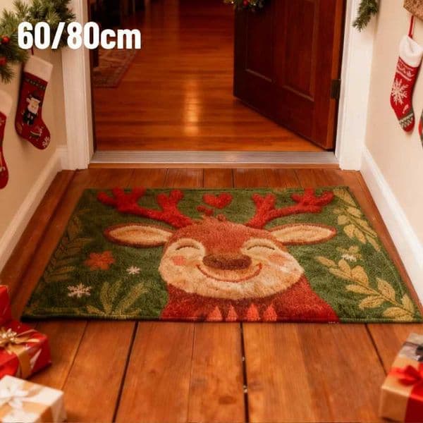 60cm80cm Christmas Door Mat Outdoor and Interior Supplies New Year 2026 Merry Christmas Decoration Home Decor Foot Mat X251101