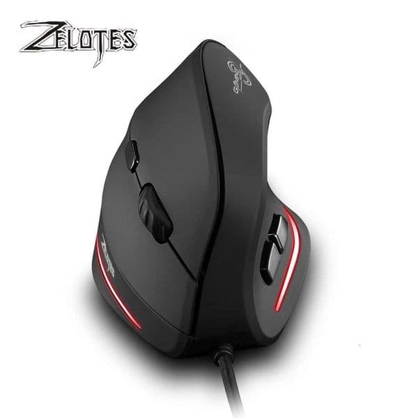 ZELOTES T20 Mouse Wired Vertical Mouse Ergonomic Rechargeable 3200DPI Optional Portable Gaming Mouse for Mac Laptop PC Computer X251101