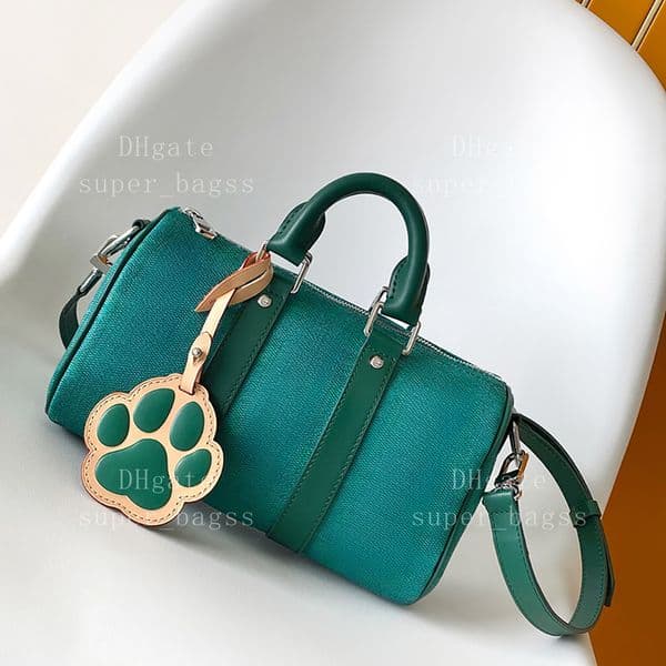Unisex 25 Boston Hobo 25CM coated canvas genuine leather Crossbody bag Luxury Shoulder Bag Mirror quality Designer bag With Box MLK01B3