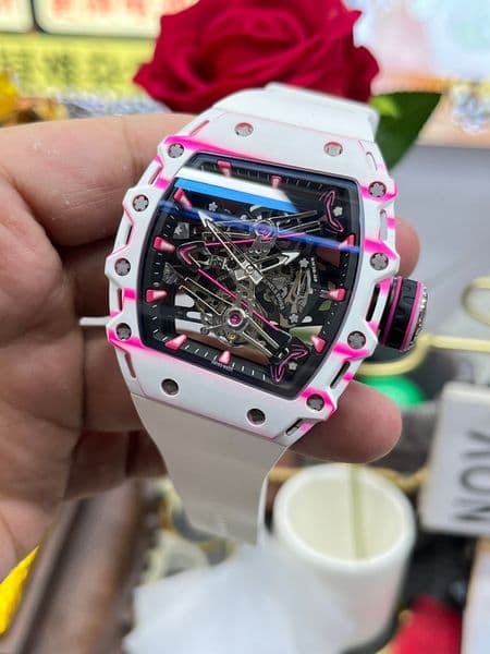2026 super clone RAAAAA Carbon Men Watches designer hollow fiber watch tourbillon Coloured m3802 transparent lightweight Luxury watch 167b