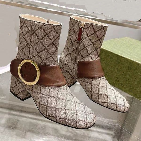 Top quality sheepskin Side zipper Chunky block heel Ankle boots Fashion booties Kitten heels Luxury designer boots Dress shoes Size 35-42 Free Shiping