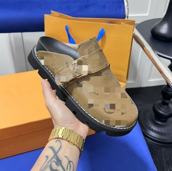 Designer Slipper Cosy Comfort Flat Scuffs sandals Mens Calfskin Mules Letter Printing Casual Shoes Platfo rm fashion womens fluffy shoe size Eur35-45