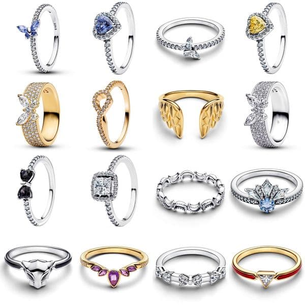 Ring Heart gold wedding Rings for women girl Sparkling Butterfly Ring Wedding rings with box 925 Silver Luxury Elevated Heart Ring designer Jewelry party Gift