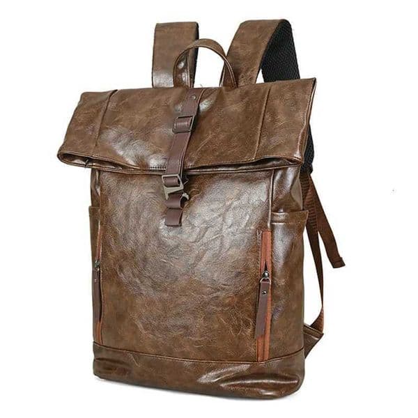 PU Men Backpack Large Capacity Outdoor Travel Cmuting Camping Hiking Shoder Bag Business Travel Laptop College Schoolbag Y251101