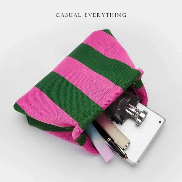 Summer Beach Clutch Bag for Women Woven Crochet Handbags Purses Knitting Dumpling Clutch Ruched Cute Cloud Casual Colorblock Bag 250327