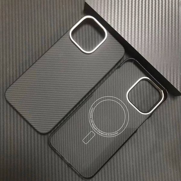 Real Carbon 13 14 15 Pro Max With Magsafe Kevlar Phone Cover Aramid Fiber Case For Iphone 15/14/13