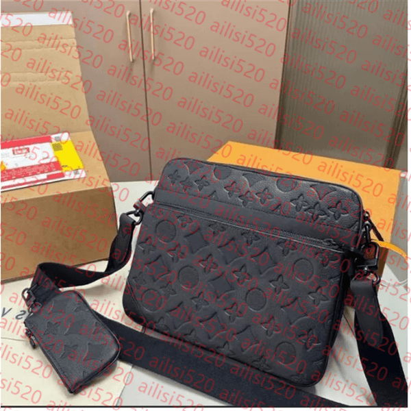 Men Leather TRIO Luxurys Designer bags men 3pcs fashion trio outdoor Waistpacks Luxury Designers Bag Womens satchel mens Clutch handbag CrossBody Totes bumbag