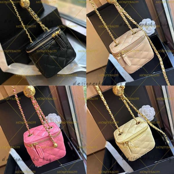 A Cosmetic Bags Cases Makeup bag Designer Micro Vanity Bag Mini Cosmetic Bag Crossbody Shoulder Designer Tiny Cosmetic women Nano Bags Coin Purse Wallet width cm