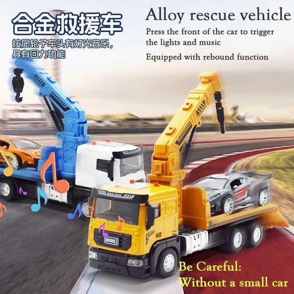 Alloy Engineering Car 1 32 Model Roadside assistance vehicle Children Kids Toys Car With Sound and Light Box Set Birthday Gift X250402