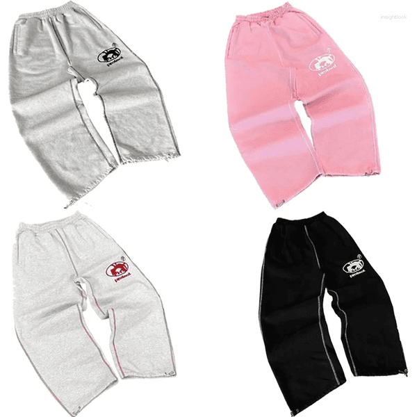 Men's Pants Y2K Joggers Streetwear Harajuku Embroidered Cotton Casual Men Women Sweatpants Merican Fashion Straight Leg