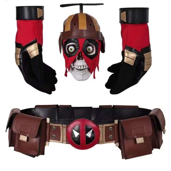 Dead Cosplay Pool sia Belt Gloves for Adult Men Disguise Belts Bag Waistband Halloween Carnival Costume Accessories Cosplay