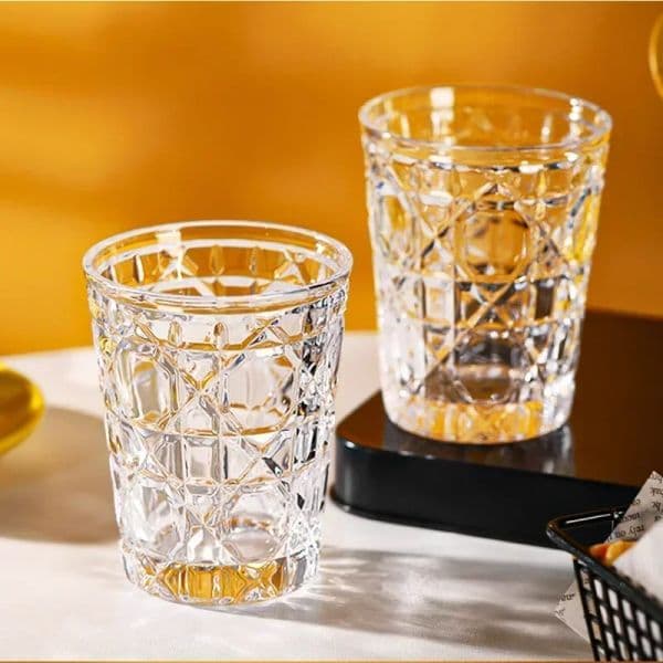 Coffee 310Ml Dia Whiskey Glasses Transparent Beer Cup Water Bottle Engraved Crystal Glass European Style Wholesale Cups 222