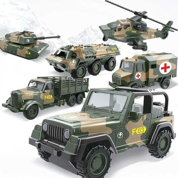 Decoration simulation tank model car model toy helicopter rear pull car truck alloy armored car toy boy gift X250402