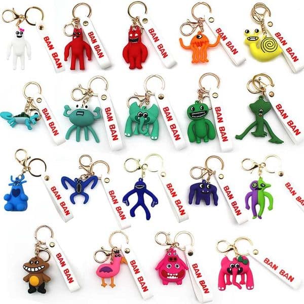 Cartoon Basket Soft Rubber Keychain Cute Doll Couple Bag Charm Boy Creative Car Keyring Shape Toy Friend Gift X250402